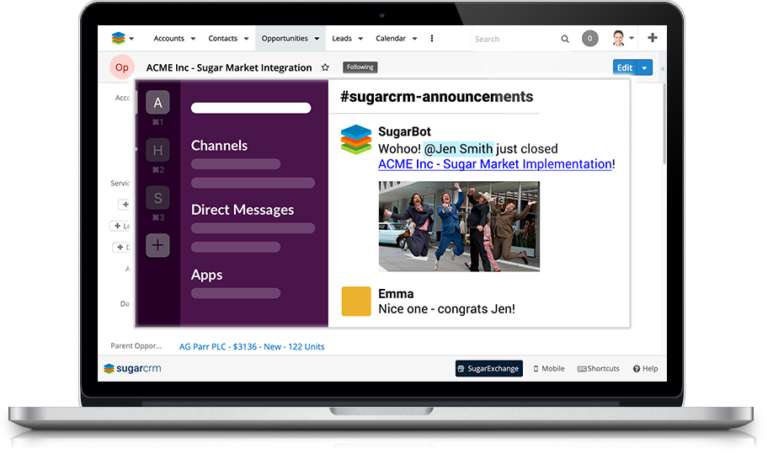 SugarCRM Announcements in Slack | Align with Ease Using Sugar Connector | SugarCRM
