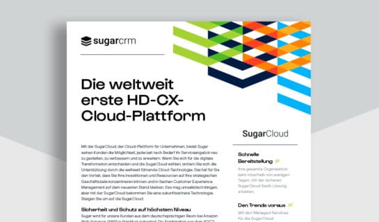 Die SugarCloud-Übersicht