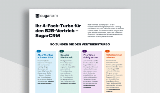 4 Wege, den B2B-Vertrieb mit SugarCRM zu steigern
