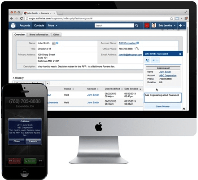 Quickly and easily integrate your phone system to Sugar with Callinize 