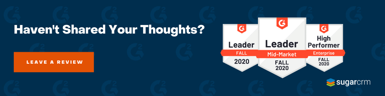 SugarCRM Ranks in Top Ten for G2’s List of Top Sales Automation Platforms