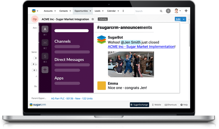 SugarCRM Announcements in Slack | Align with Ease Using Sugar Connector | SugarCRM
