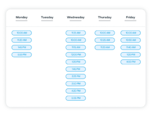 Share your calendar with the customer so that they can pick a convenient time