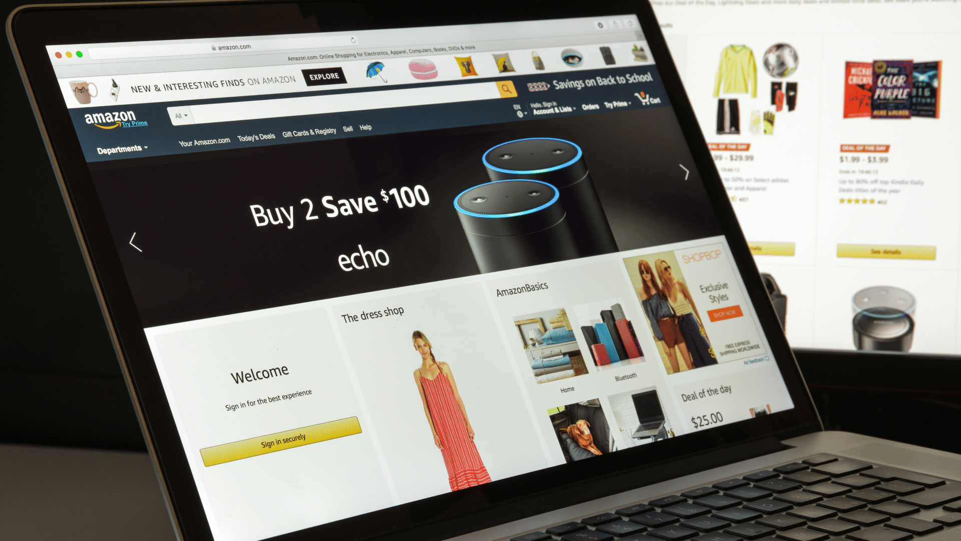 predictive marketing on the Amazon homepage