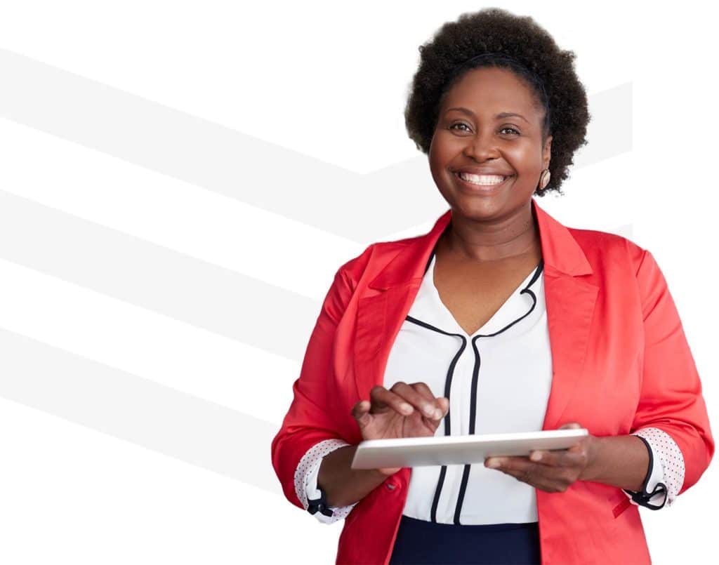 Woman using a tablet | Sugar Market | Marketing Automation Platform