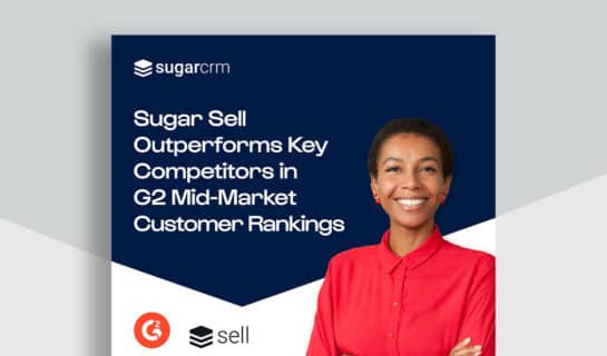 Sugar Sell Outperforms Key Competitors in G2 Mid-Market Customer Rankings