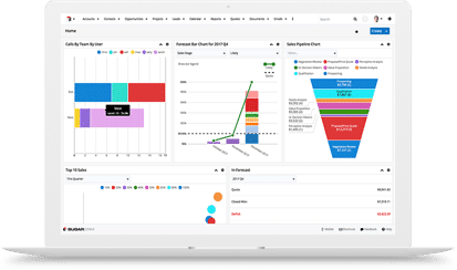 SugarCRM sales software displayed on laptop | Scale CRM for Affordability | SugarCRM