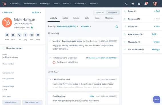 hubspot crm view. best hubspot alternatives.