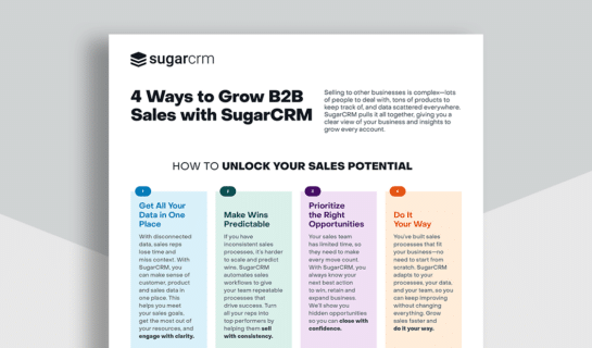 4 Ways to Grow B2B Sales with SugarCRM