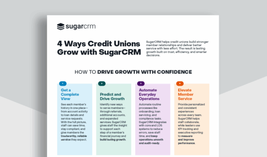 4 Ways Credit Unions Grow with SugarCRM